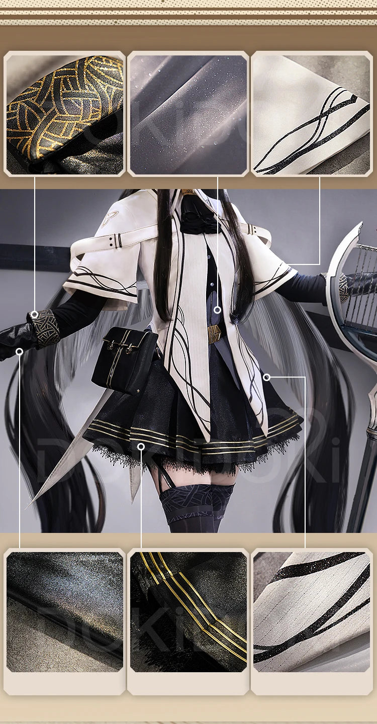 IN STOCK Arturia Virtuosa Cosplay Costume Game Arknights Cosplay DokiDoki-SR Virtuosa Cosplay Arturia Giallo Women Costume