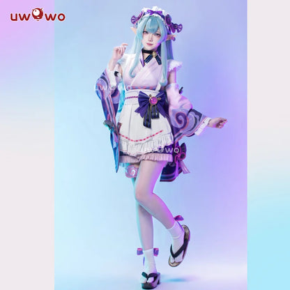 UWOWO Yumemizuki Mizuki Cosplay Game Genshin Impact Yumemizuki Mizuki Cosplay Costume Plus Size 3XL Halloween Costume
