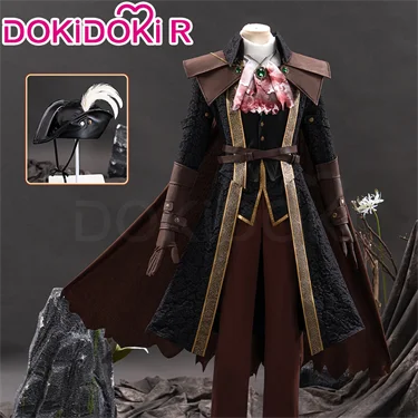 The Doll Gehrman Lady Maria Cosplay Shoes Game Bloodborne Cosplay DokiDoki Men Hunter Black Brown Boots Gehrman Halloween Shoes