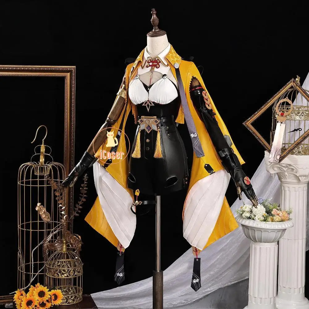 iCoser Yixuan Cosplay Costume Wig Zenless Zone Zero Uniform Headwear Yunkui Summit Halloween Party for Women Girls Festival Prop