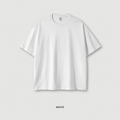 ZODF New Summer Men Washed Batik Cotton T Shirts Unisex American Retro High Street 270gsm Short Sleeve Tees Streetwear HY0489