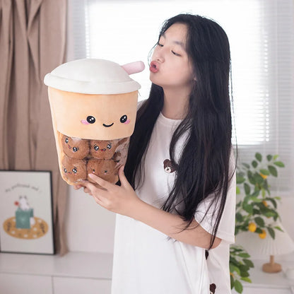 Various Play Doll Boba Plushies Mini Dolls in a Boba Cup Can Flip Boba Tea Toy Many Size Boba Tea Cushions for For Kids Girl