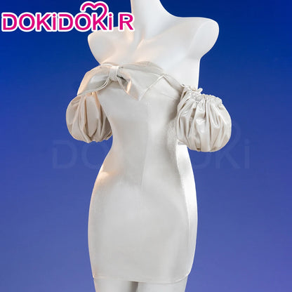 IN STOCK SUA Cosplay Costume Anime Alien Stage Cosplay DokiDoki-R Women Sexy White Dress Costume SUA Cosplay