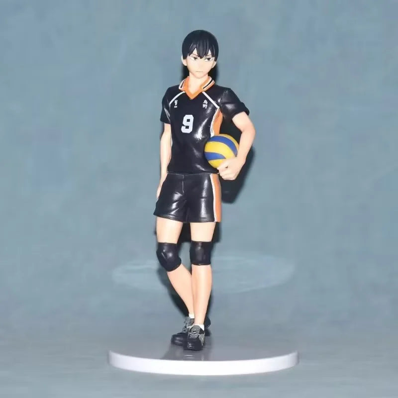 Anime Haikyuu Tobio Kageyama Shoyo Hinata Figure National Competition Net Jumping Pose 1/8 Model Toy Gift Aciton Figure 26cm