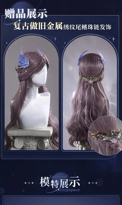 Love and Deepspace MC Cosplay Costume Deepsea Waves Dress Heroines Uniform Carnival Outfit Headwear Halloween Party Women Girls