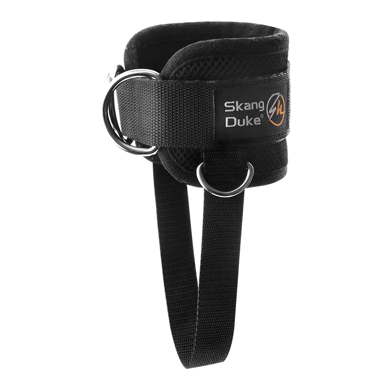 1pc Padded Neoprene Ankle Strap with Double D-Ring for Cable Machines Gym Workouts Leg Extensions - Black 1PC