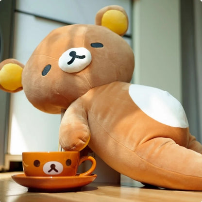 36-72cm Cute Cartoon Fatty Rilakkumas Plush Toy Doll Sleeping Hug Pillow Sofa Cushions Car Interior Decoration Holiday Gifts