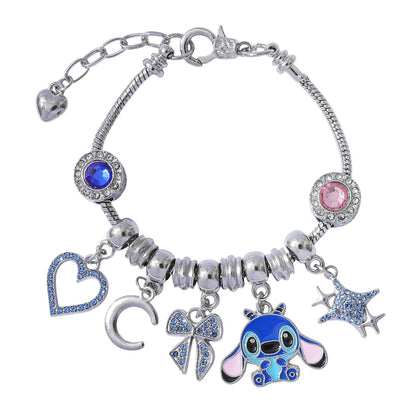 New Disney Stitch  24-Grid Christmas Countdown Calendar Blind Box - Alloy Bracelet Gift Set For Halloween & Xmas