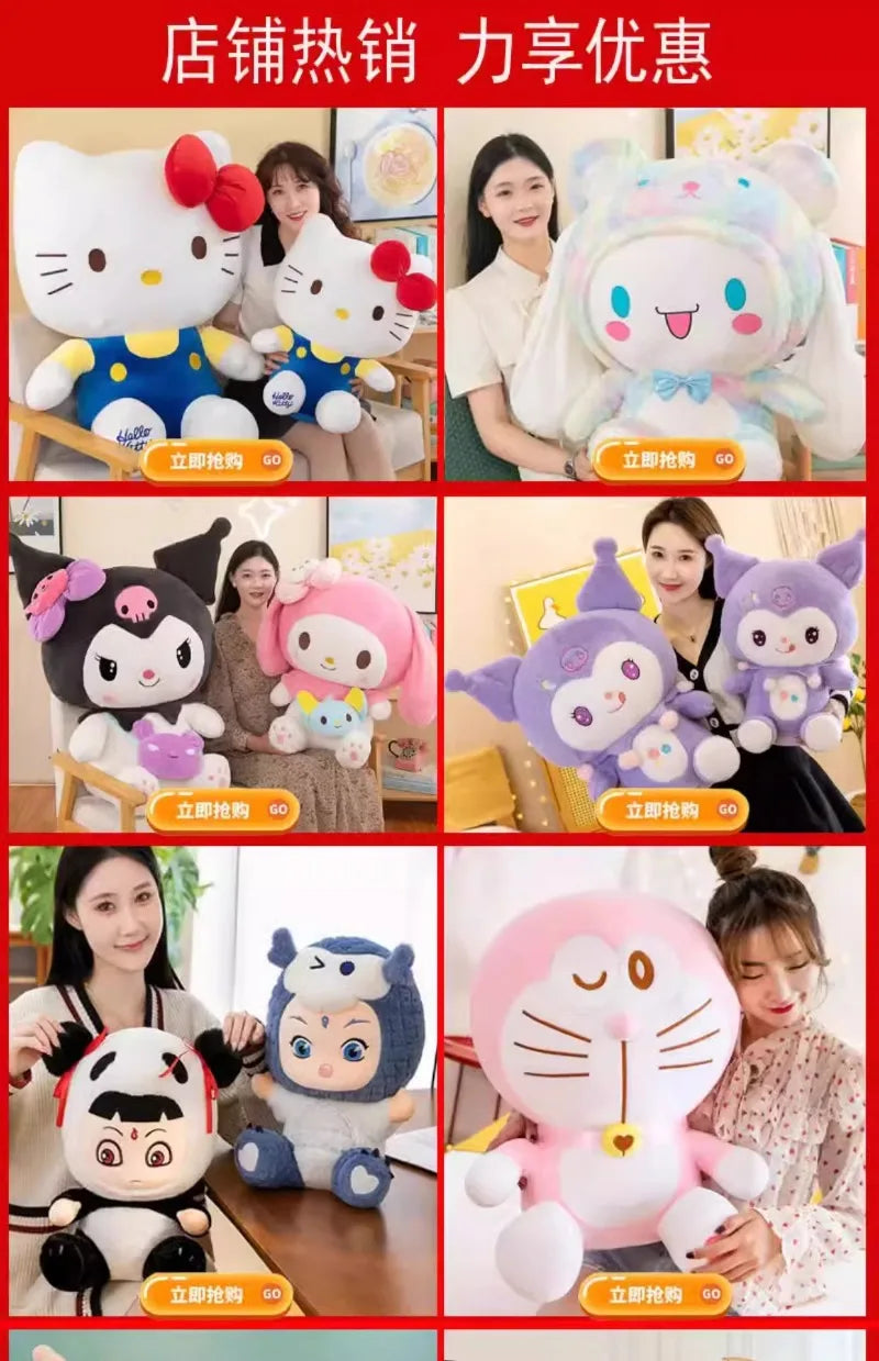 40/50/70CM Big Size Pokémon Eeveelutions Plushies Anime Stuffed Toy Cartoon Comfortable Soft Doll Ornament Bolster Gift for Kid