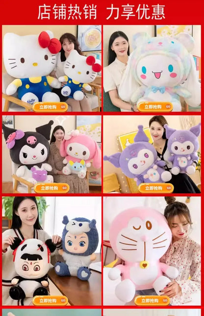 40/50/70CM Big Size Pokémon Eeveelutions Plushies Anime Stuffed Toy Cartoon Comfortable Soft Doll Ornament Bolster Gift for Kid