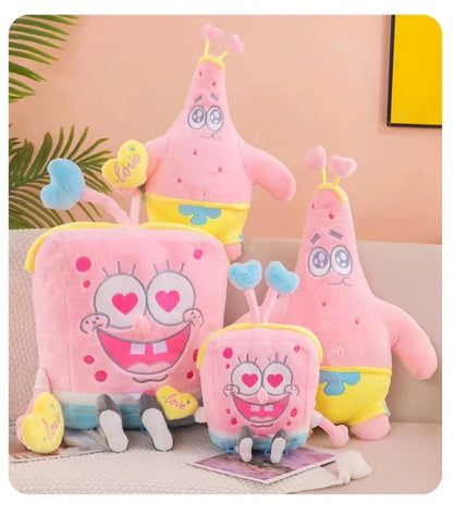 45-100CM SpongeBob SquarePants Patrick Star Doll Anime Cartoon Plush Toy Soft Cute Stuffed Collection Children's Birthday Gift