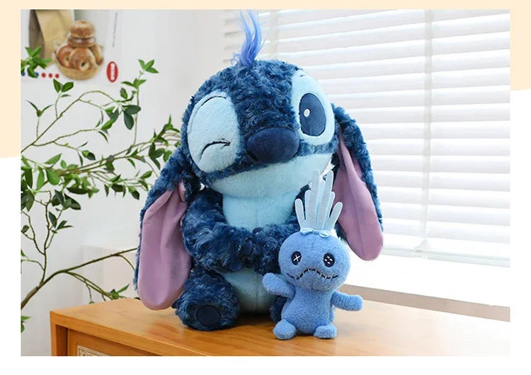 30/85cm Lilo and Stitch Disney Plush Toys Pink Kawaii Scrump Anime Cartoon Plushie Sakura Stich Dolls Soft Stuffed Gift for Kids