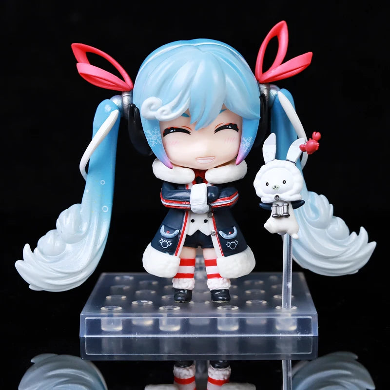 10cm/3.94in #1939 Hatsune Miku Anime Figure 15th Anniversary Strawberry Miku Action Figure #1940 Miku Collection Model Doll Toys