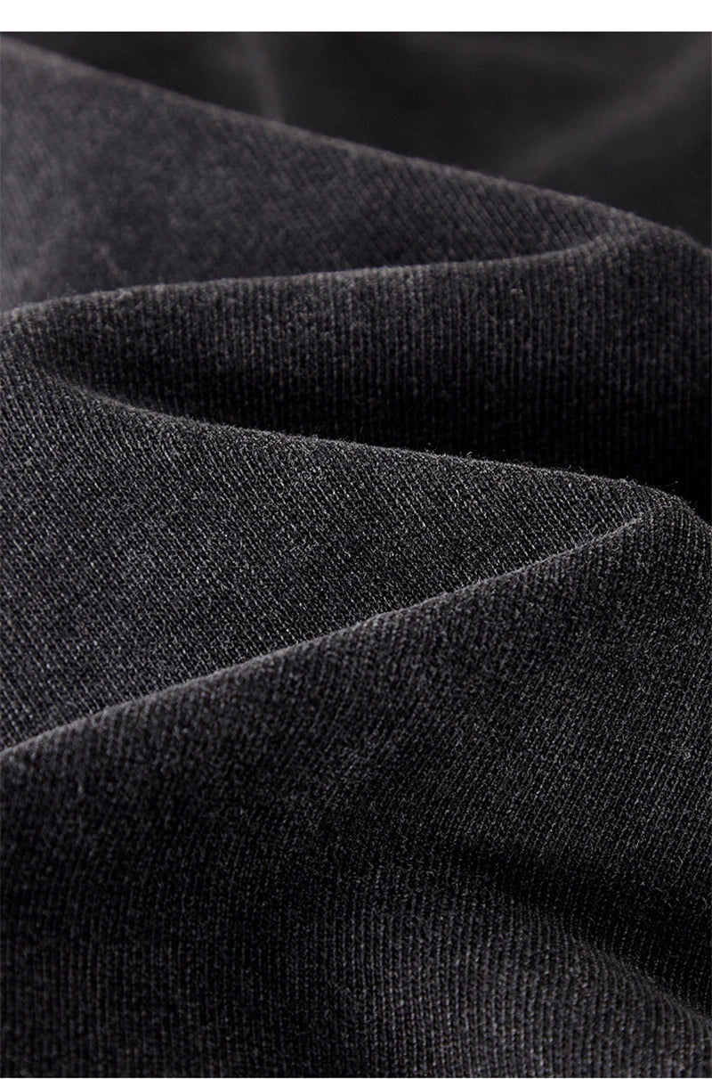 ZODF Men's Summer Batik Washed 250gsm T Shirts Retro Vintage Unisex Basic Loose Solid Cotton T-Shirt Brand Tops 2024 New HY0753