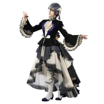IN STOCK Ciel Phantomhive Cosplay Costume Anime DokiDoki-SR Men Halloween Costume Ciel Oyster Dress