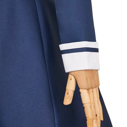 Anime Witch Watch Nemu Miyao Cosplay Costume Blue Dress Tie Shirt Stocking Outfit Halloween Party for Women Girls Carnival Props