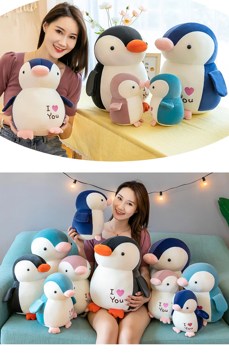 30cm Cute Soft Love Penguin Plush Toys Office Pillow Home Comfort Cushion Child Decor Christmas Gift Cotton Doll Stuffed Toys