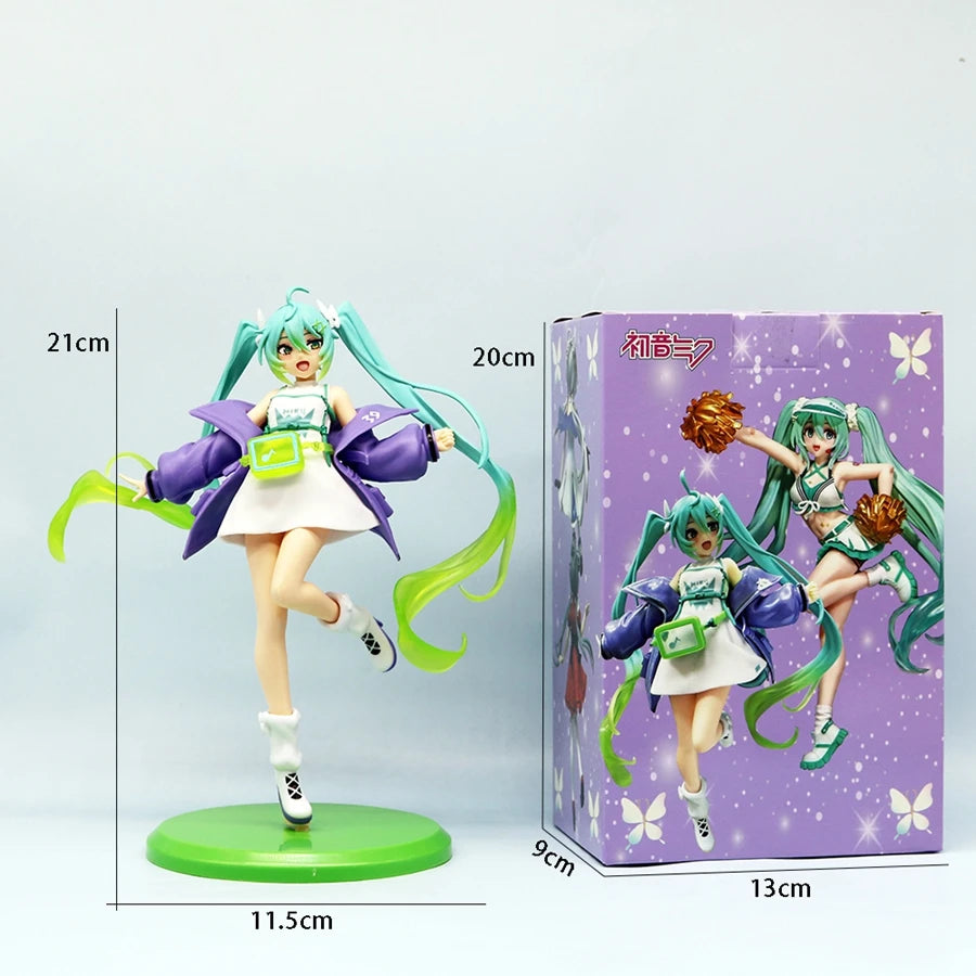 19cm Fashion Hatsune Miku Anime Figure Casual Clothing Miku Action Figures Fashion Girl Figurine PVC Collection Model Doll Toys