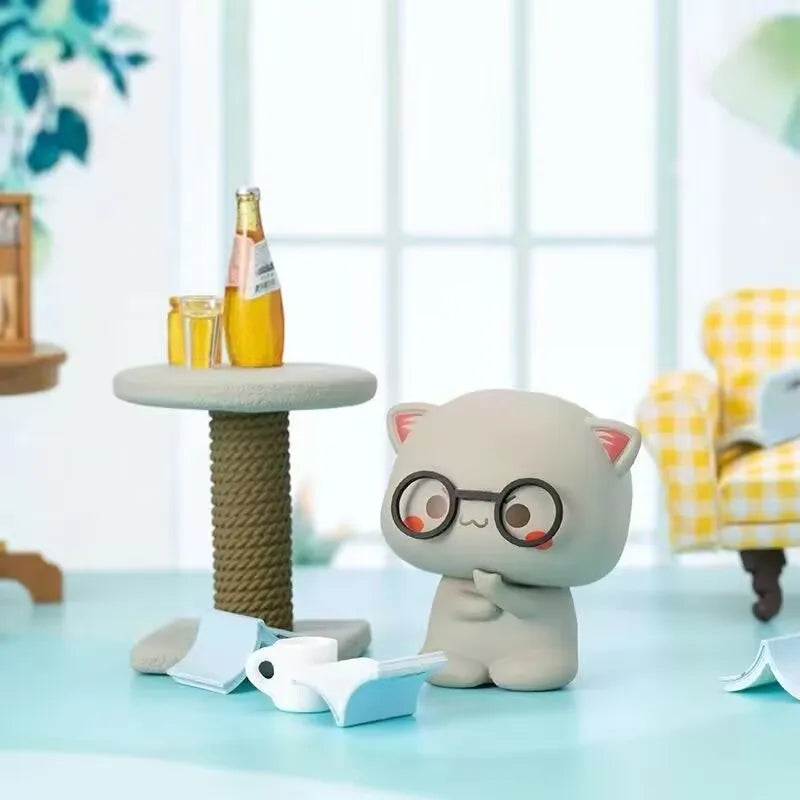 Kawaii Mitao Cat 2 Season Lucky Cat Cheap Cute Cat Blind Box Toys Surprise Figure Cartoon Doll Collect Model Home Holiday gifts