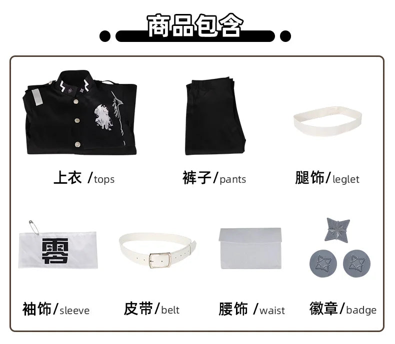 iCoser The Hundred Line Takumi Sumino Cosplay Costume Wig Battle Uniform Last Defense Academy Halloween Party Women Men Festival