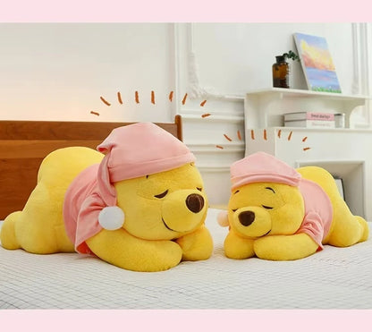 35CM-80CM New Disney Winnie The Pooh Plush Toy Cute Cartoon Bear Stuffed Doll Soft Anime Pillow Kawaii Souvenir Birthday Gift