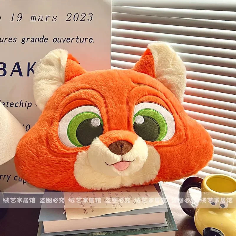 Cartoon Animal Zootopia Cushion Blanket Comfortable Soft Bed Back Cushion Nick Judy Fox Rabbit Leopard Cushion Blanket Car Gift