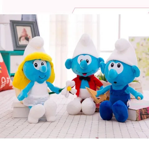 New 40cm Cartoon Character Creative Smurf Cute Plush Toy Kawaii Doll Children’s Soothing Toy Birthday Gift Christmas Gift