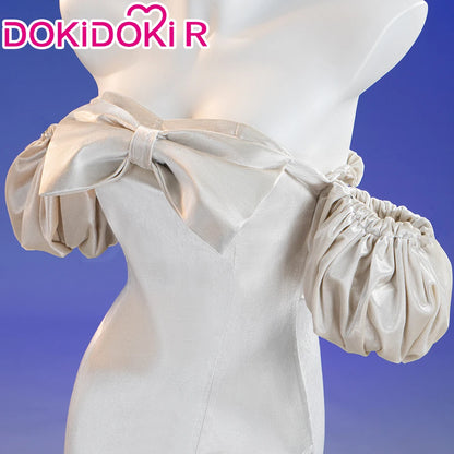 IN STOCK SUA Cosplay Costume Anime Alien Stage Cosplay DokiDoki-R Women Sexy White Dress Costume SUA Cosplay