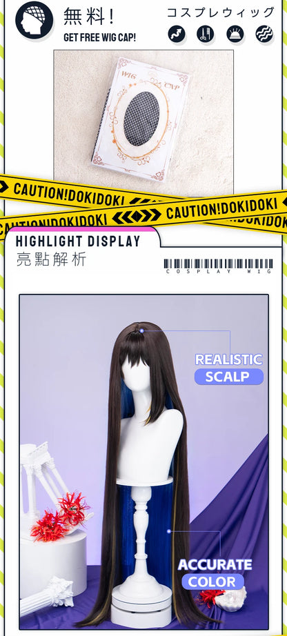 IN STOCK Evernight Cyrene Dan Heng Wig Game Honkai: Star Rail DokiDoki Dan Heng Permansor Terrae Horns Cyrene 120cm Wig