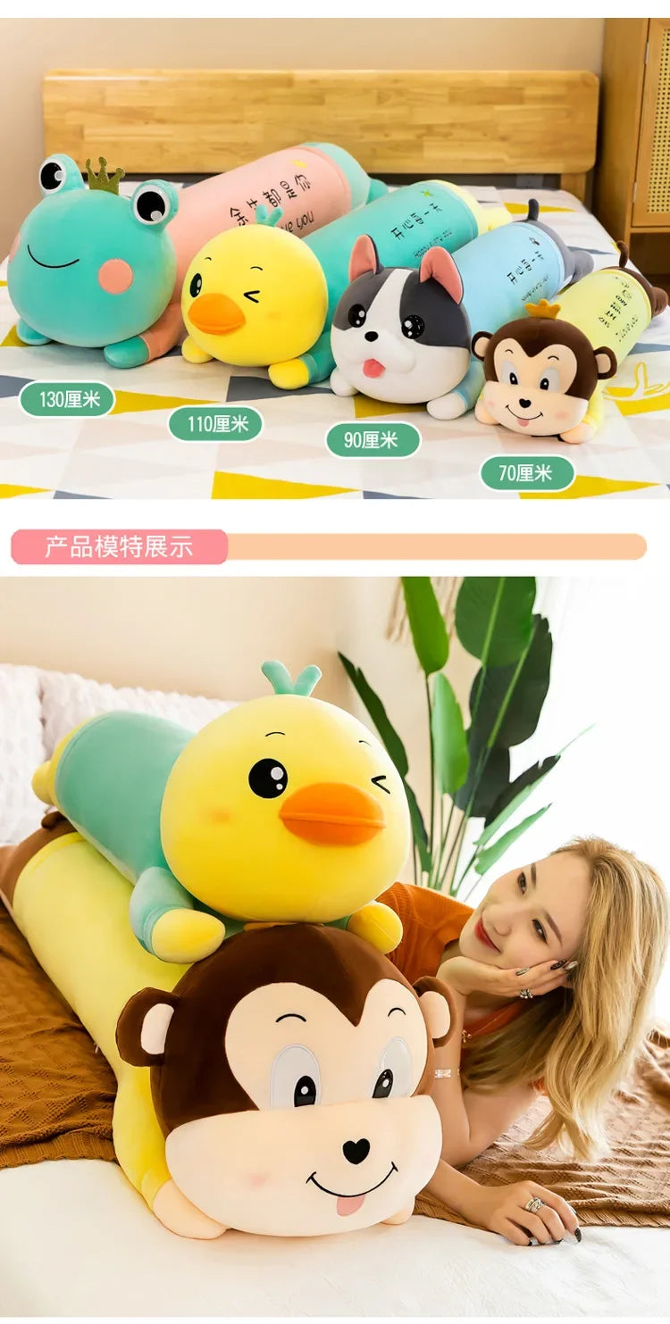 New70-130cm Monkey Doll Husky Plush Toy Frog Pillow Duck Doll Cute Plush Toys for Children Gifts
