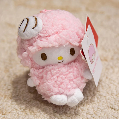 Sanrio Piano Plush Doll Bag Pendant Cute Sheep Toy Genuine Cartoon Anime Coin Purse Keyrchain Kids Birthday Xmas Gifts
