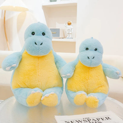 New Candy Sweet Color Cartoon Dino Plush Toy Pink Blue Dinosaur Soft Doll Large Sleep Hug Pillow Bedroom Home Decoration