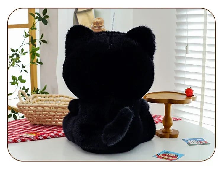 45cm Kawaii Stuffed Toys Lace Scarf Cat Plush Doll Fluffy Soft Cat Baby Doll Cute Cartoon Cat Stuffed Toy Home Decor Kid Gifts