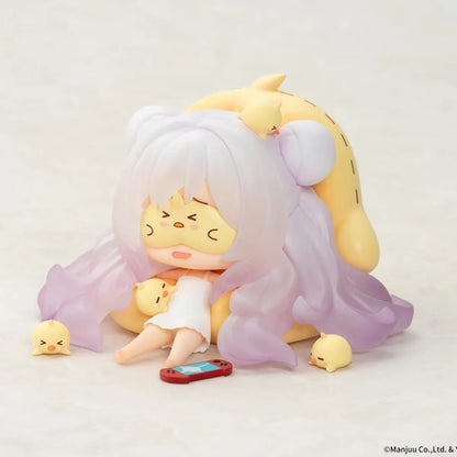 8CM Anime Game Azur Lane MNF Le Malin Figure JUUs Time Sitting Model Toy Gift Collection Aciton Figure Comes with Eye Mask