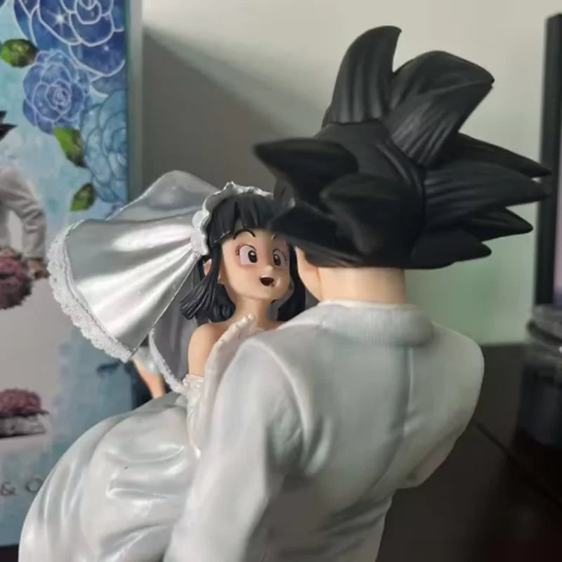 New Hot Dragon Ball Goku Wedding Statue Anime Figure Model Collectible Desktop Decoration Ornament Gifts For Couples