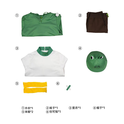 Identity V Fire Investigator LEONARD Cosplay Costume Wig Green Uniform Hat Florian Brand Halloween Party for Women Men Carnival