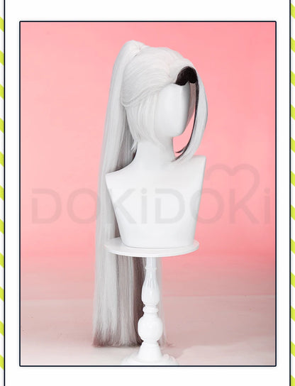 IN STOCK Vaggie Cherry Boom Lillth Morningstar Wig Anime DokiDoki 100cm Long Hair Lillth Cosplay Pre Crimped Wig Free Cap