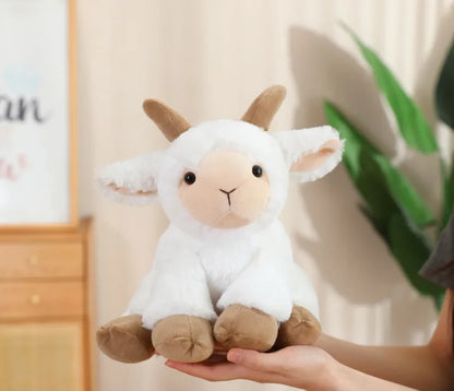 Cute Plush Animal Toys Set Panda Bear Fox Raccoon Elephant Giraffe Frog Soft Stuffed Dolls for Kids Sleep Appliance Baby Gift