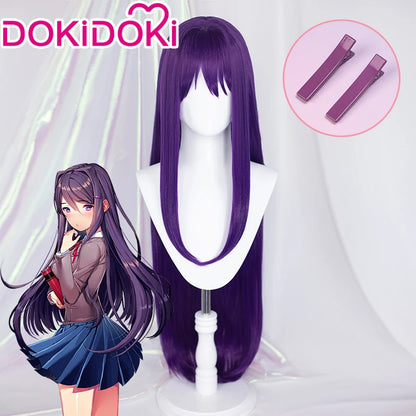 IN STOCK Yuri Wig GAME Doki Doki Literature Club Cosplay Wig DokiDoki  Long Purple Hair Literature Club Cosplay Wigs
