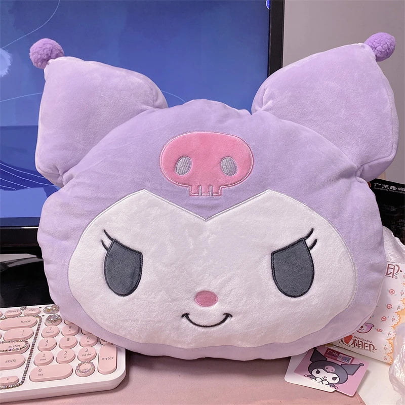 Sanrio Very Soft Kuromi Back Cushion Throw Pillow Sofa Bed Room Decor Comfortable Japanese Style Pillow Gifts Girl