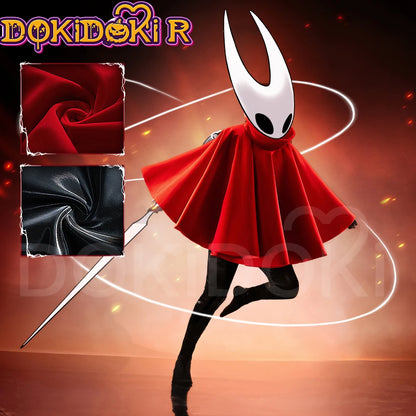 Hornet Cosplay Costume Game DokiDoki-R Men Women Halloween Costume Hornet Red Cloak Cosplay Mask Halloween