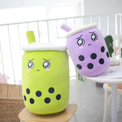 24/50cm Kawaii Family Milk Bubble Tea Cup Plush Toy Cute Animal Peluche Fruits Flavor Drink Shaped Hug Pillow Kids Home Decor