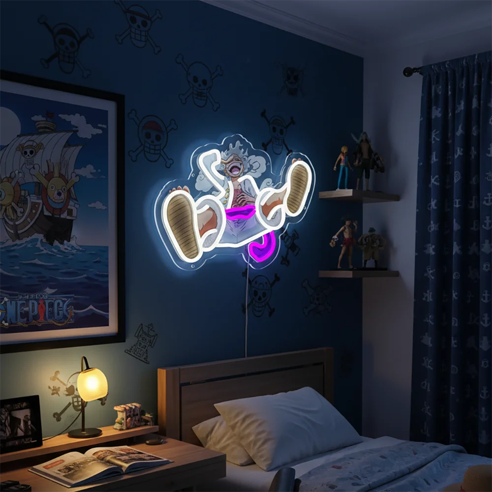 Anime Acrylic Neon LED Light/Lamp One Piece Dragon Ball Artwork for Home Festival Decor Party Bar Hotel Salon Shop,Etc.