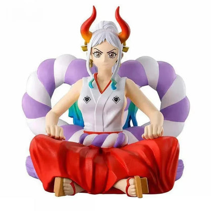 Bandai Original Spot Goods Anime One Piece Gashapon Land of Wano Luffy Yamato Sitting Action Figure Model Toys Gift