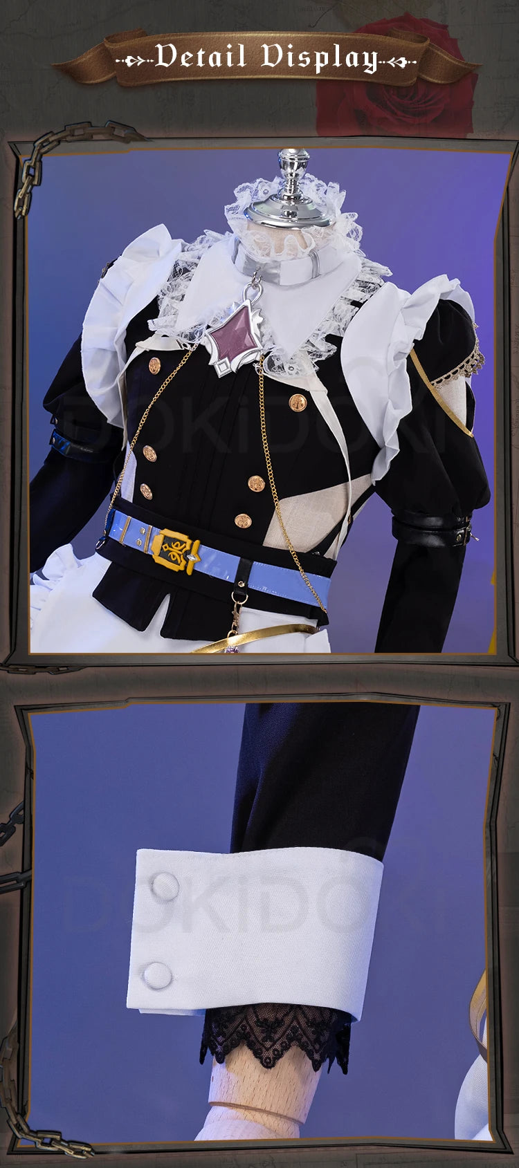 Blade Cosplay Costume Game Nu: Carnival Cosplay【S-2XL】DokiDoki-R Men Sexy Maid Costume Dress Blade Halloween Cosplay Plus Size