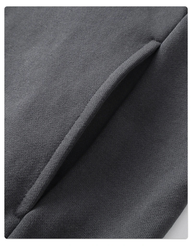 ZODF 430gsm Heavyweight Solid Zipper Hoodie for Men Unisex Loose Stand Collar Coat HY1101 Autumn 2025 Fashion