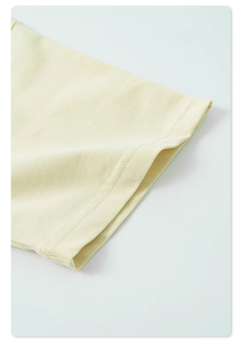 ZODF New 2025 Spring Summer 235gsm Solid Cotton T-Shirts For Men Women Unisex Loose Basic T Shirt Tees Brand Tops HY0970