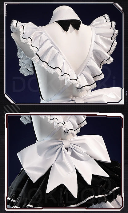Privaty Cosplay Costume Game DokiDoki-R Women Cute Black White Maid Dress Privaty Sexy Costume Cosplay Suits