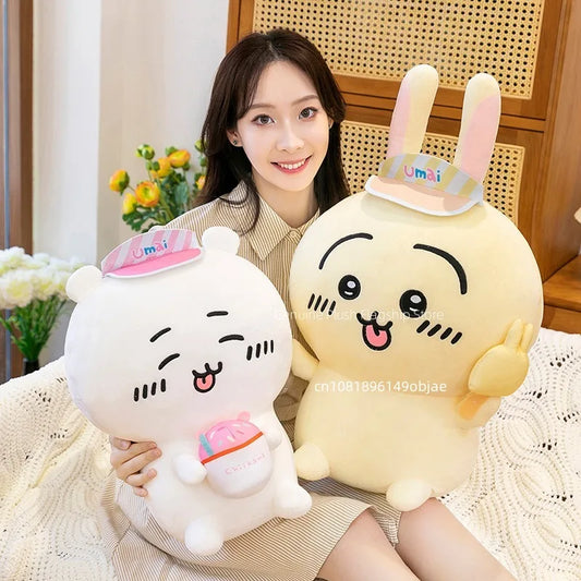 45/55/65cm Big Size Chiiwanime Plush Stuffed Doll Kawaii Room Decoration Hachiware Plushies Pillow Ornaments Holiday Gifts