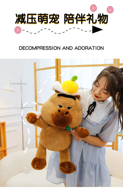 Capybara Plush Toy Stuffed Animal for Kids Birthday Christmas Gift Soft Cuddly Doll Comforter Wholesale Cute Capybara Pillow